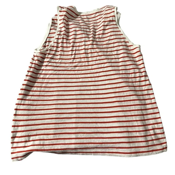 Madewell women's medium white and red striped tank top - Picture 2 of 3